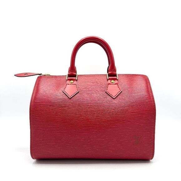 Louis Vuitton Castillian Red Epi Speedy 25 - Picture 3 of 9